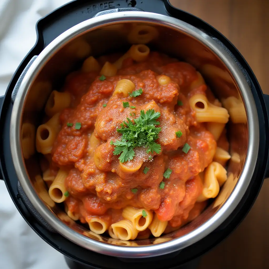 Instant Pot Pasta and Meat Sauce