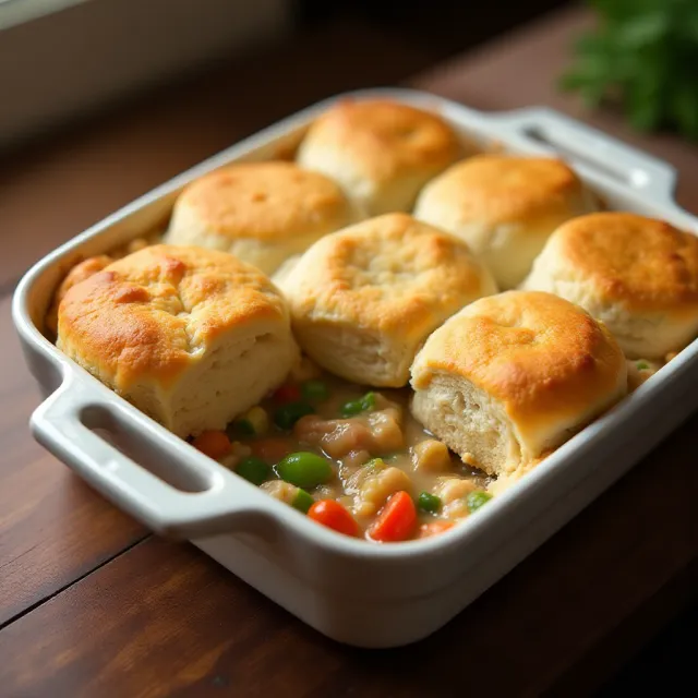 Easy Pot Pie with Biscuits