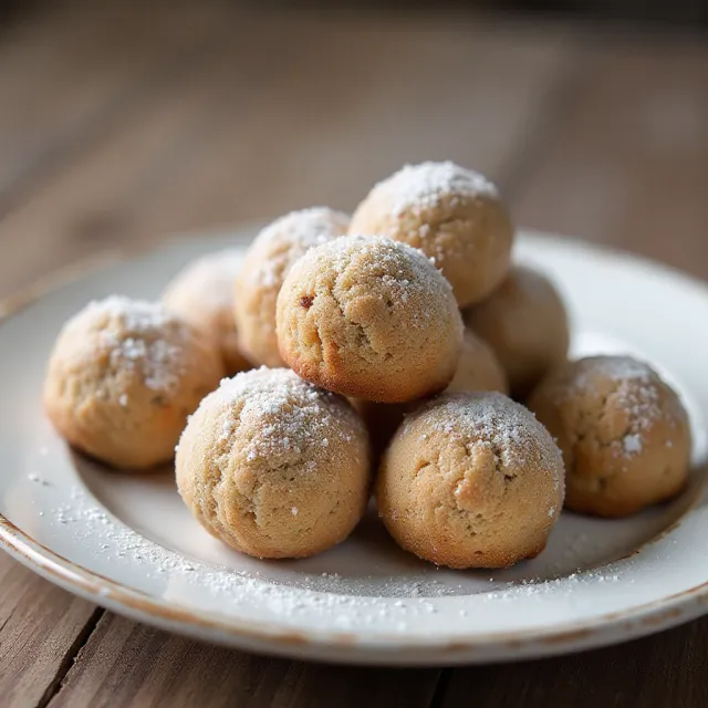 Pecan Snowball Cookie Bites