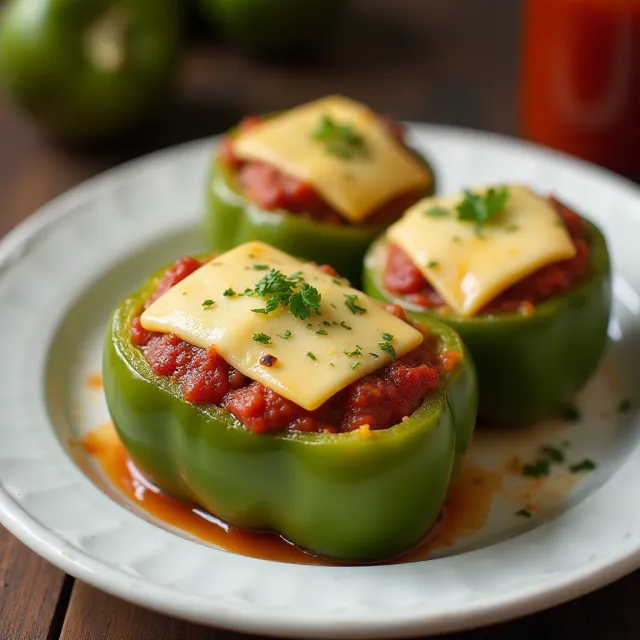 Vegetarian Stuffed Green Peppers