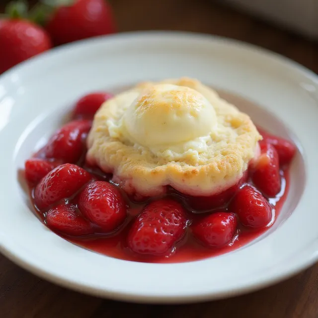 Fresh Strawberry Cobbler
