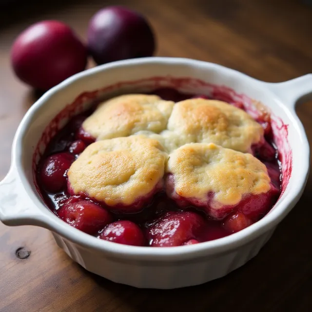 Easy Plum Cobbler