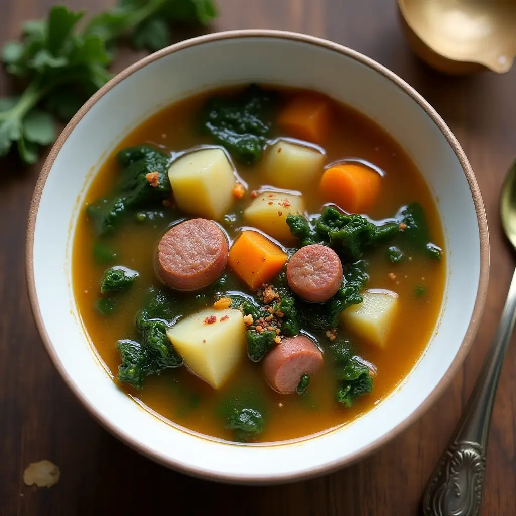 Sausage, Potato and Kale Soup
