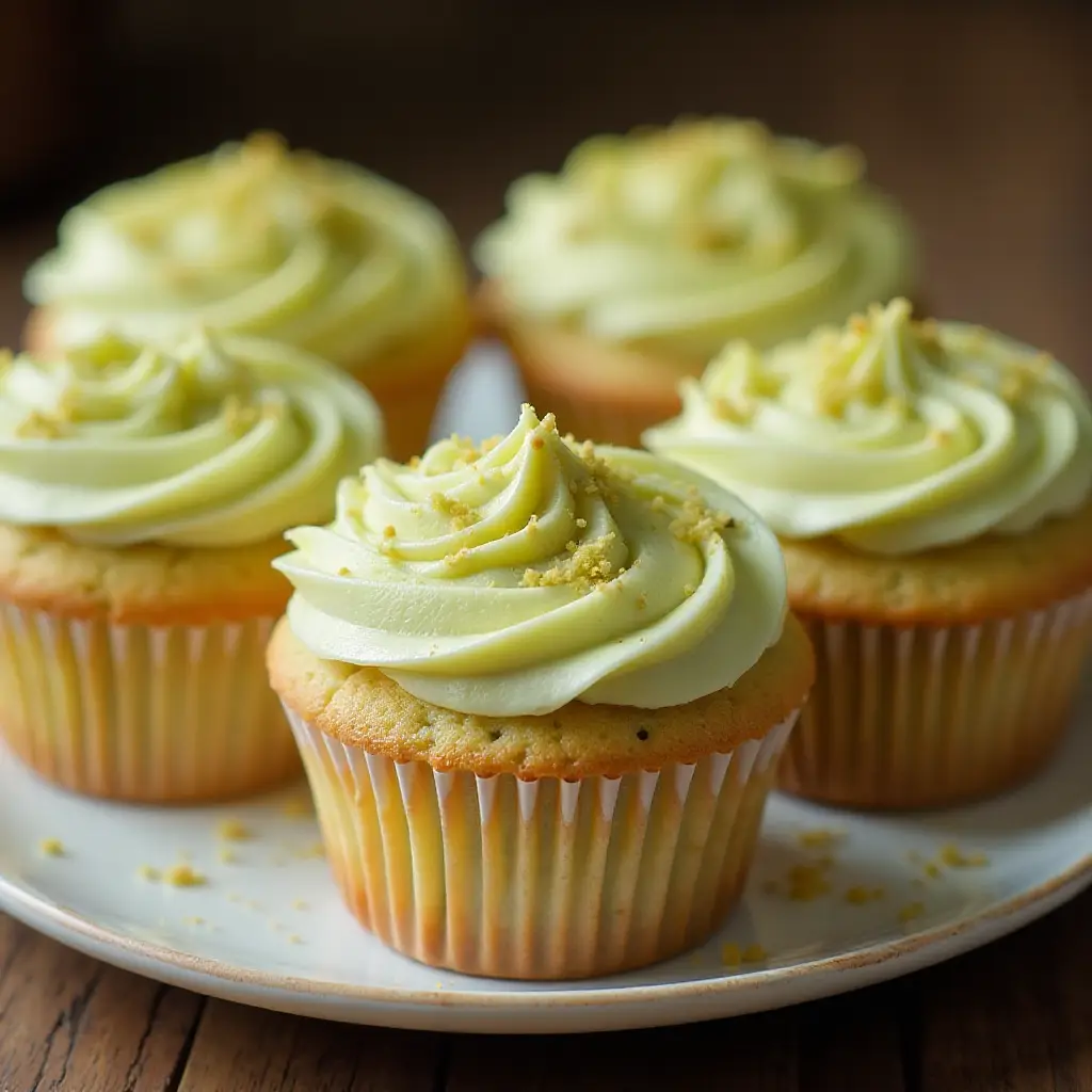 Real Pistachio Cupcakes