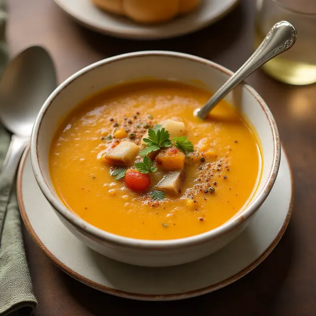 Easy Butternut Squash and Pear Soup