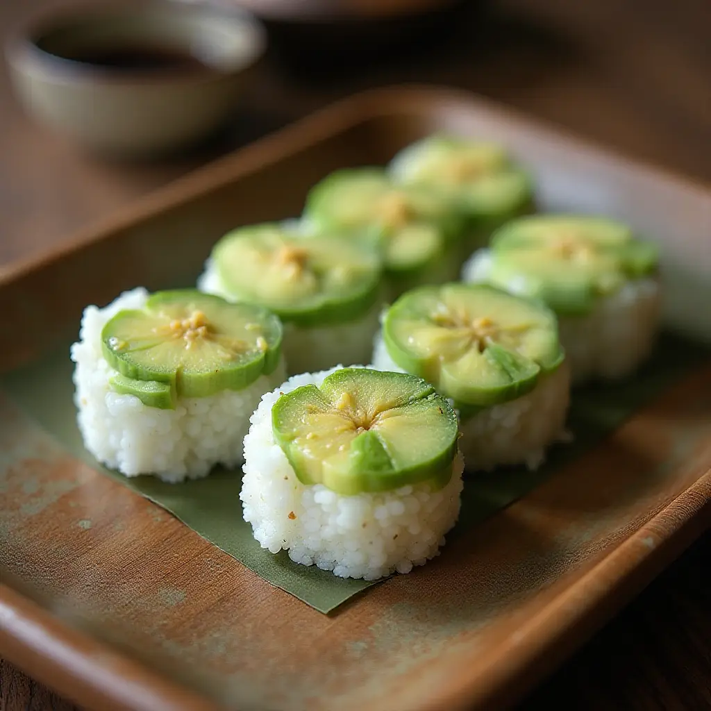 Cucumber and Avocado Sushi