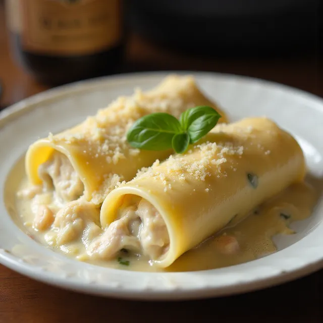 Chicken Manicotti Alfredo