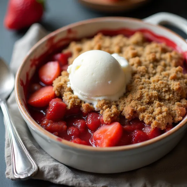 Homemade Strawberry Crumble