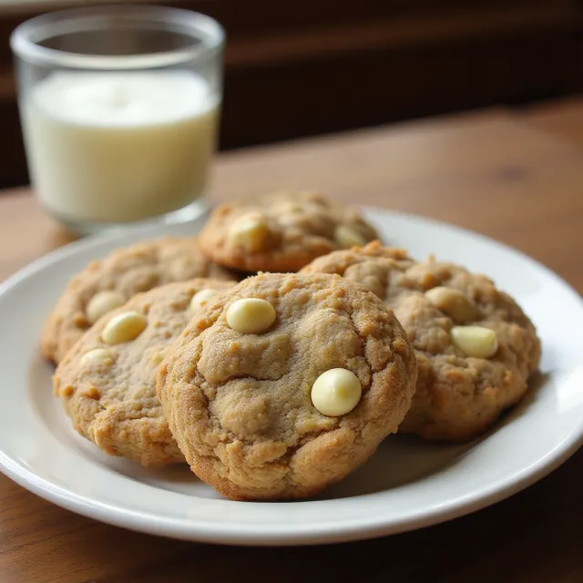 White Chocolate Chip Oatmeal Cookies