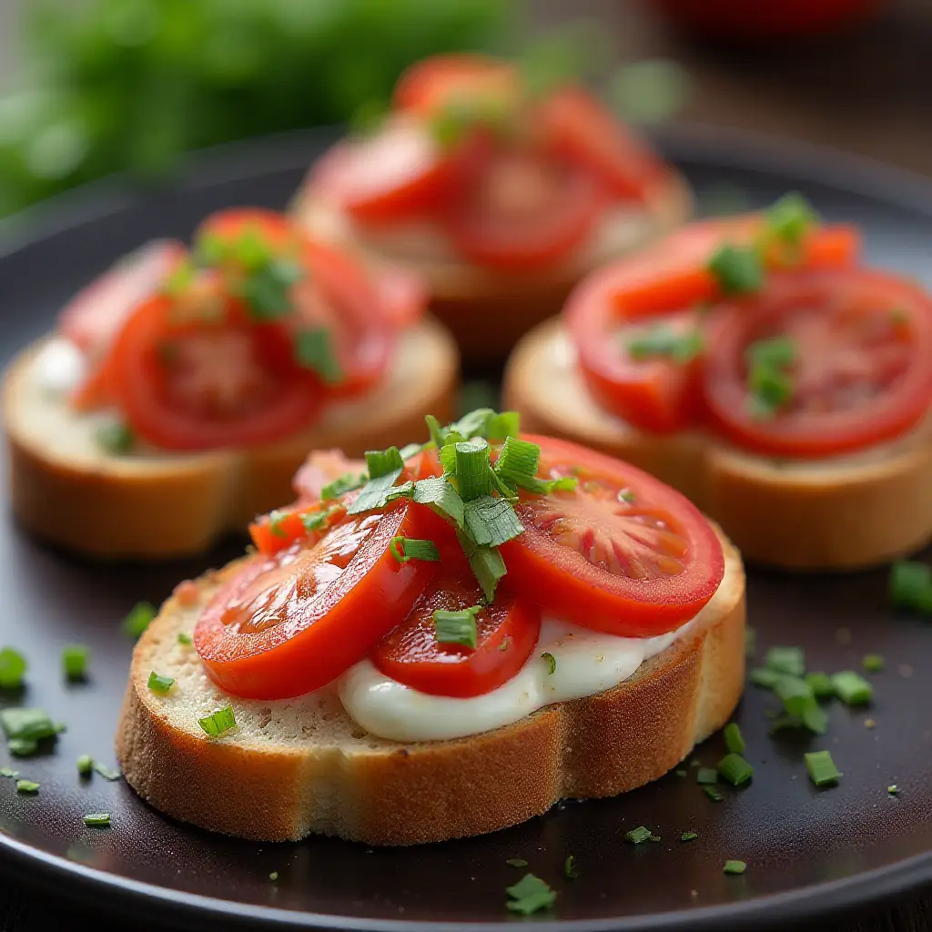 Russian Tomato Salad Bruschetta