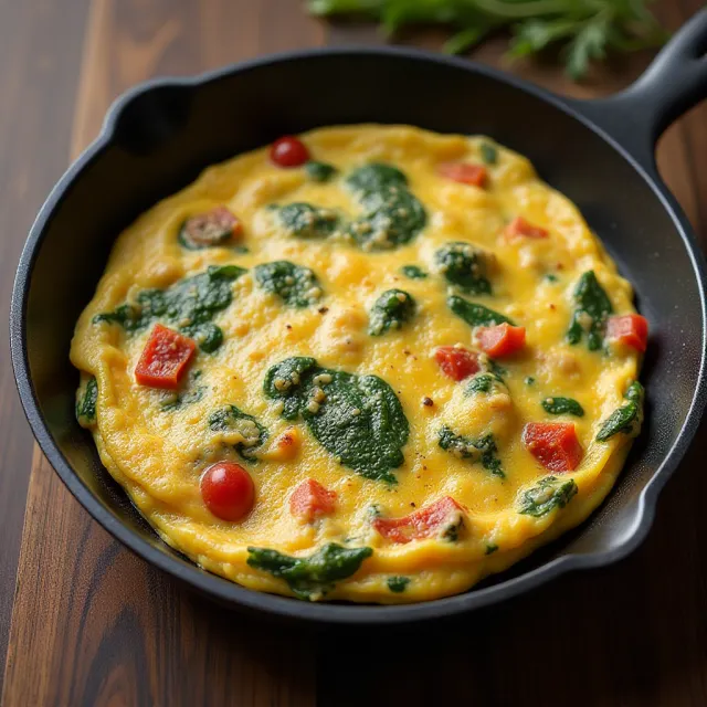 Spinach Mushroom Omelet
