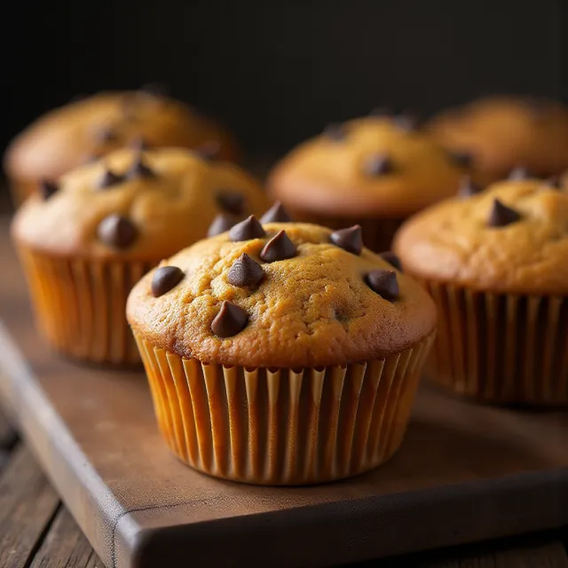 Pumpkin Gut Chocolate Chip Muffins