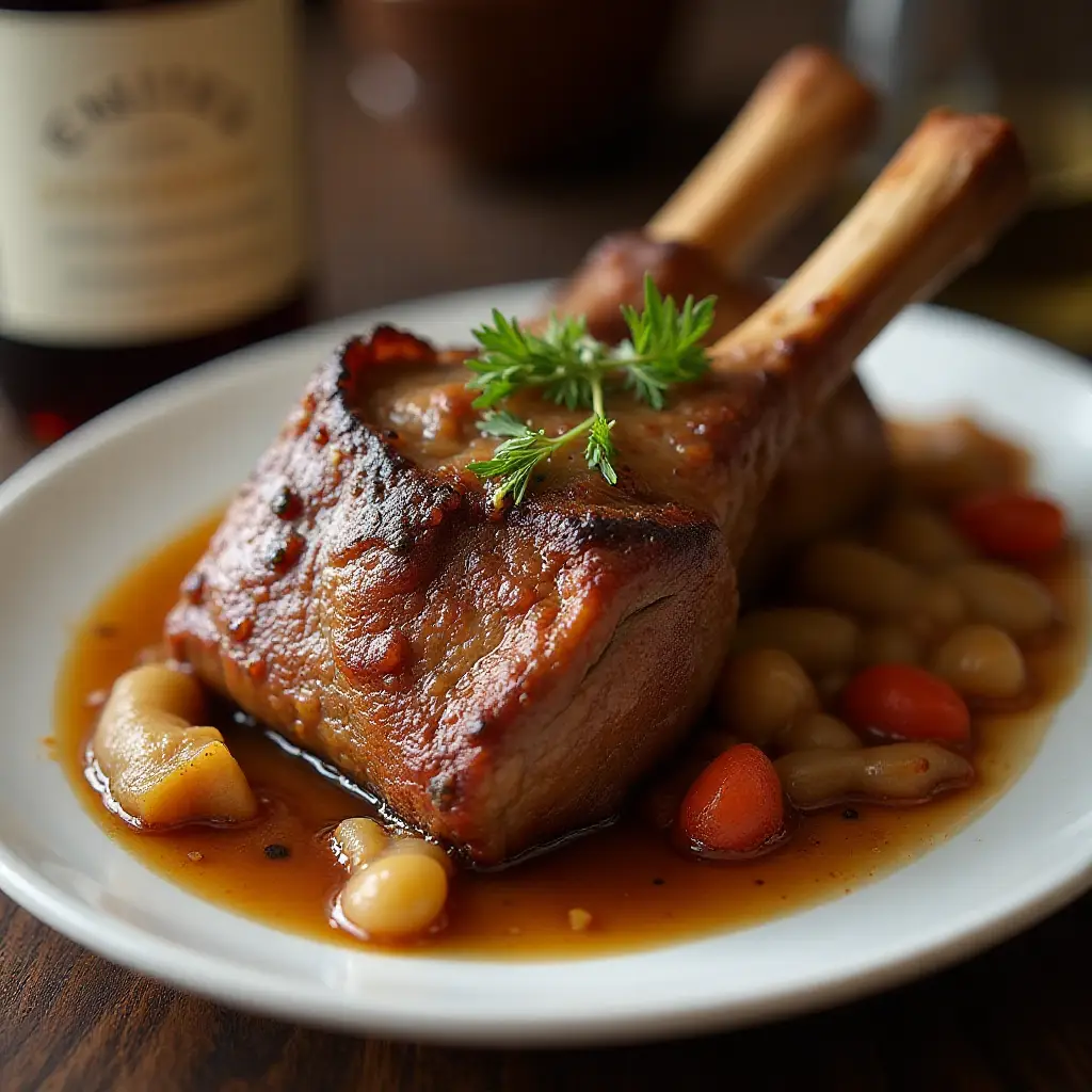 Lamb Ribs with Honey and Wine