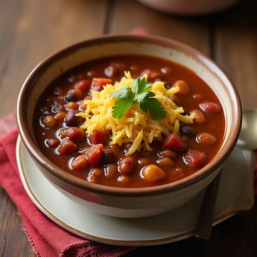 Slow Cooker 3-Bean Chili