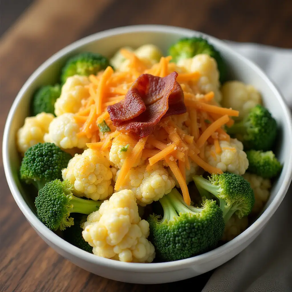 Broccoli Cauliflower Salad