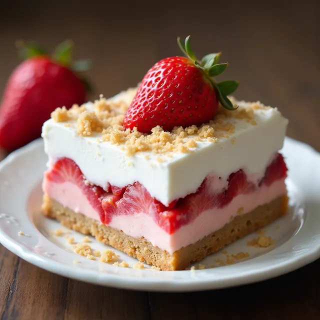 Frosty Strawberry Squares