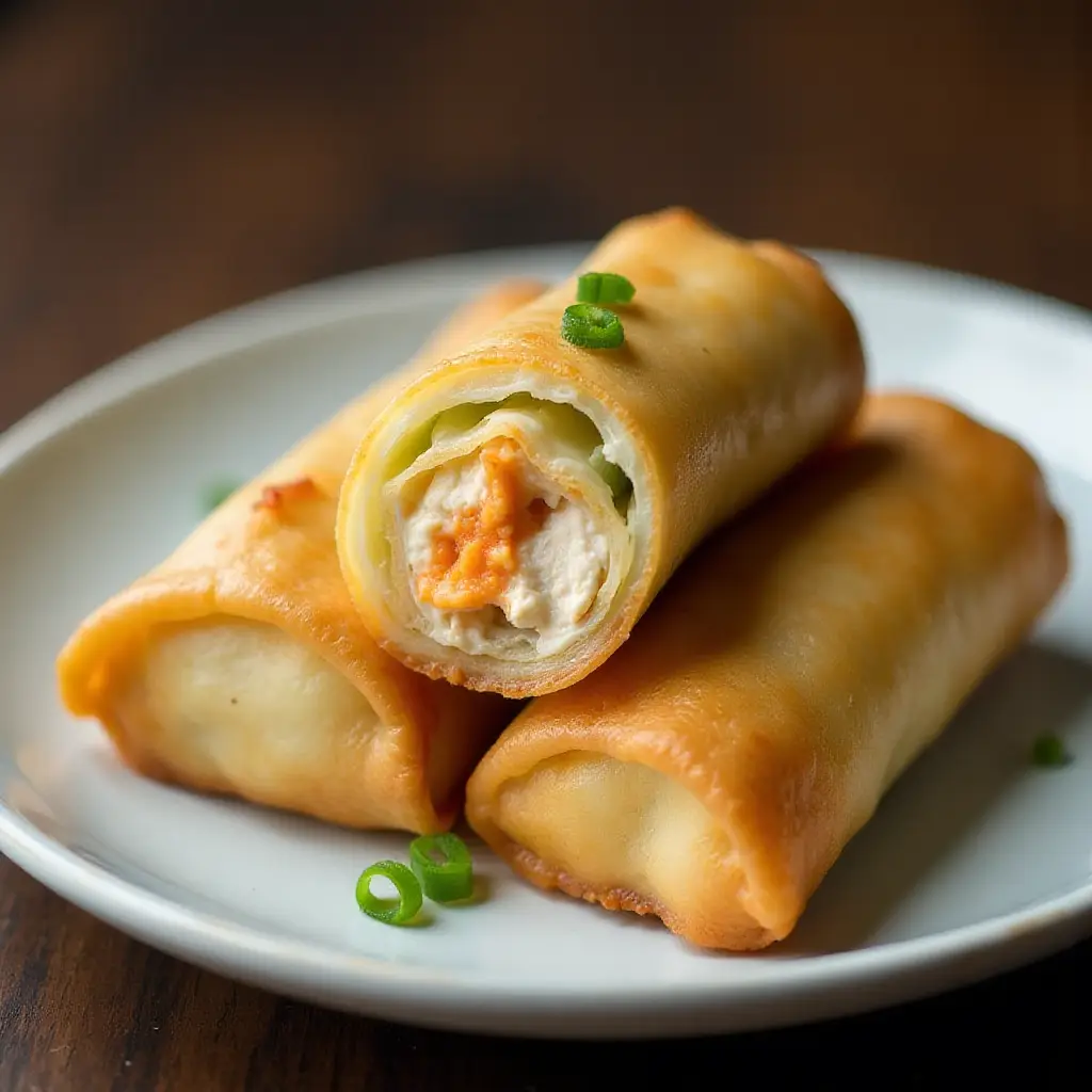 Mini Buffalo Chicken Egg Rolls