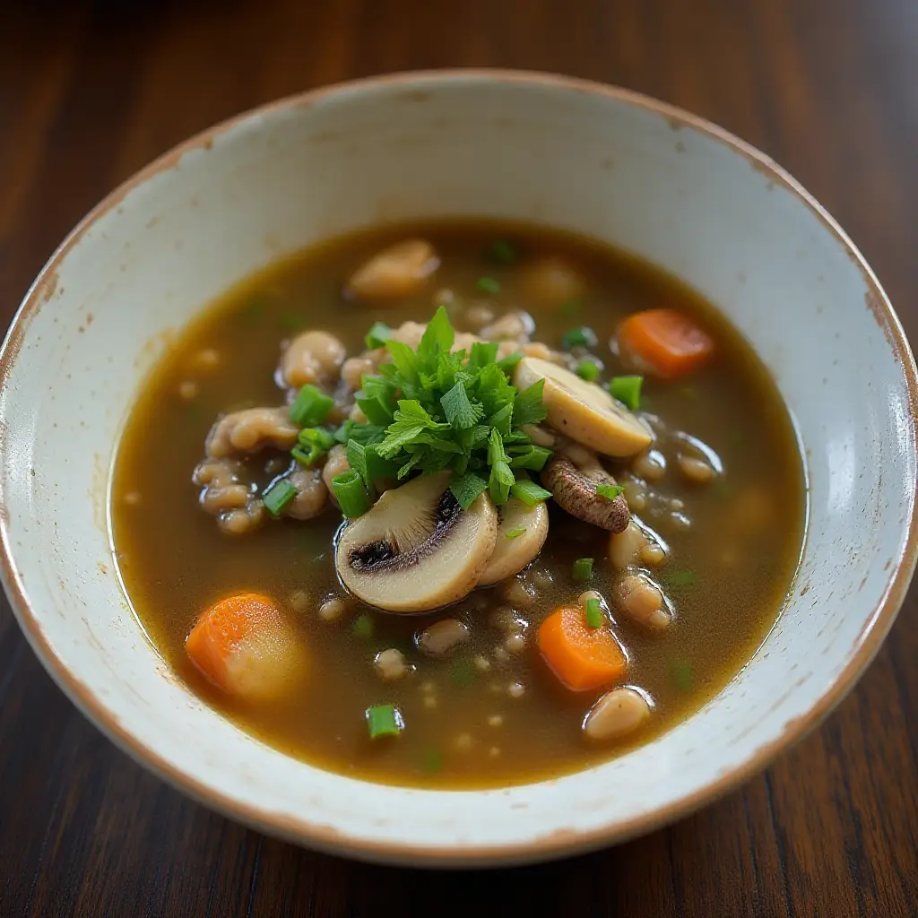 Vegetarian Mushroom-Lentil Soup