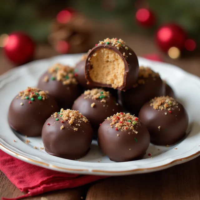 Christmas Peanut Butter Balls
