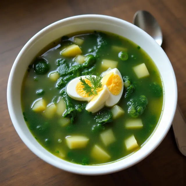 Spring Greens Borscht