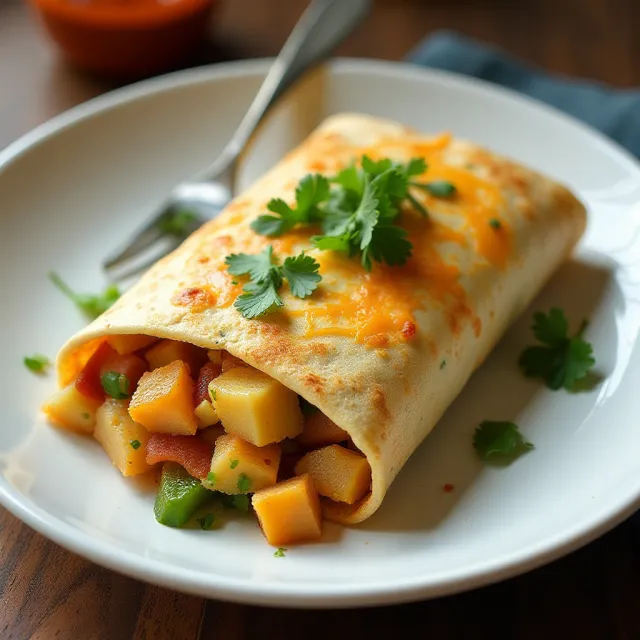 Crispy Rolled Breakfast Burrito