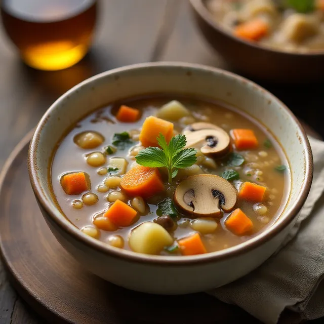 Easy Mushroom Barley Soup