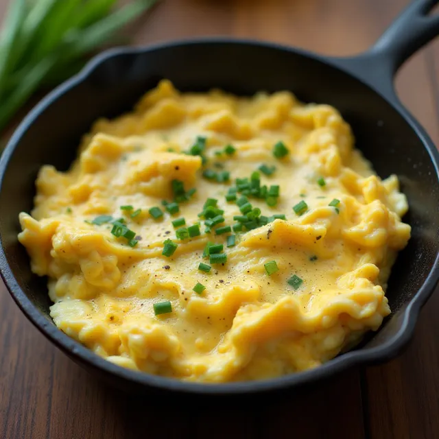 Creamy Cottage Cheese Scrambled Eggs