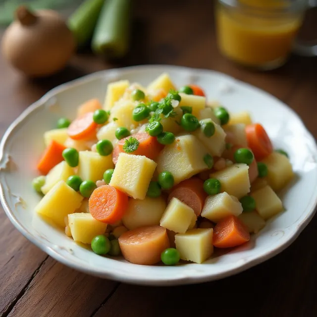 Authentic Russian Salad 'Olivye'