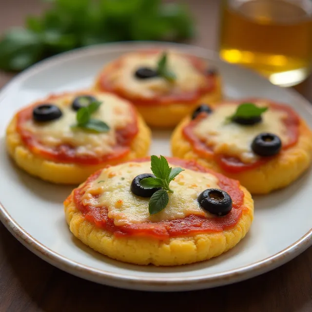 Air Fryer Polenta Pizza Bites