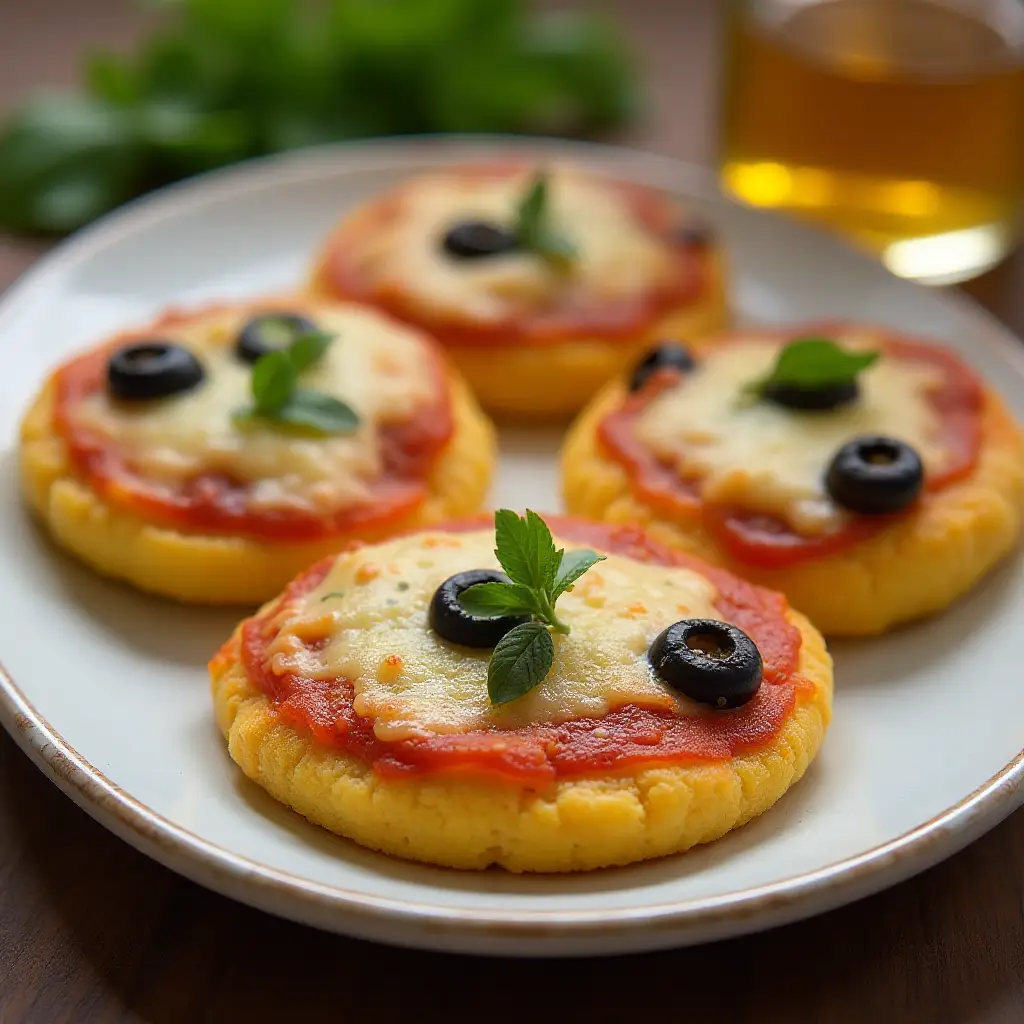 Air Fryer Polenta Pizza Bites