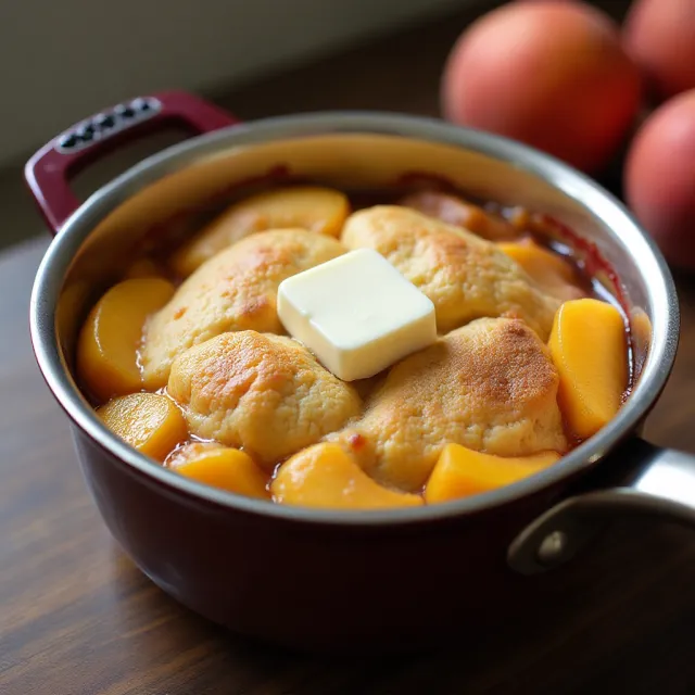 Easy Stovetop Peach Cobbler