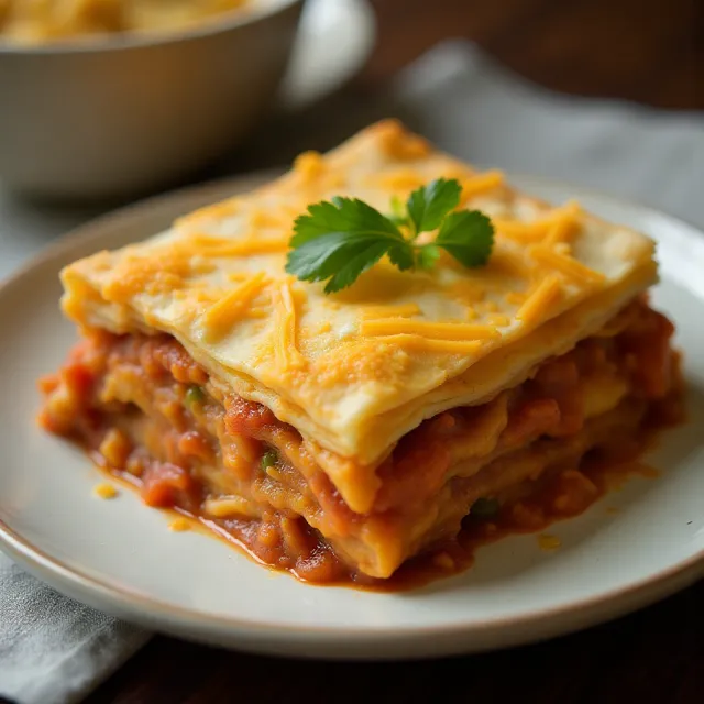 Mexican Chicken Tortilla Lasagna