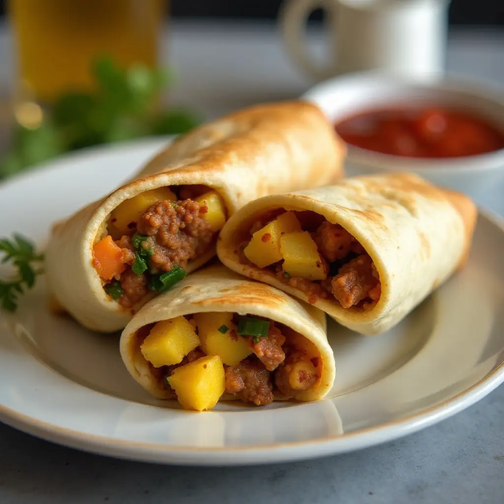 Air Fryer Mini Breakfast Burritos
