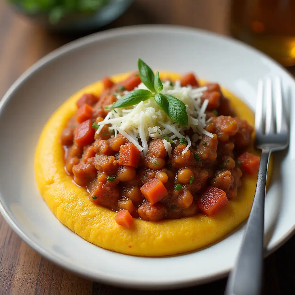 Vegan Polenta with Ragu