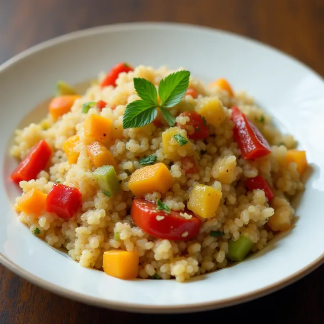 Quinoa and Pepper Pilaf