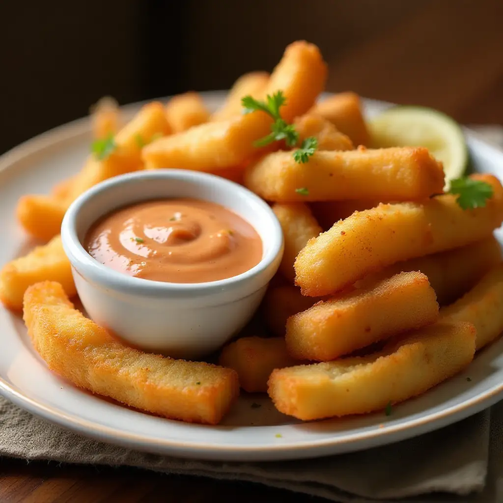 SPAM Fries with Spicy Garlic Sriracha Dipping Sauce