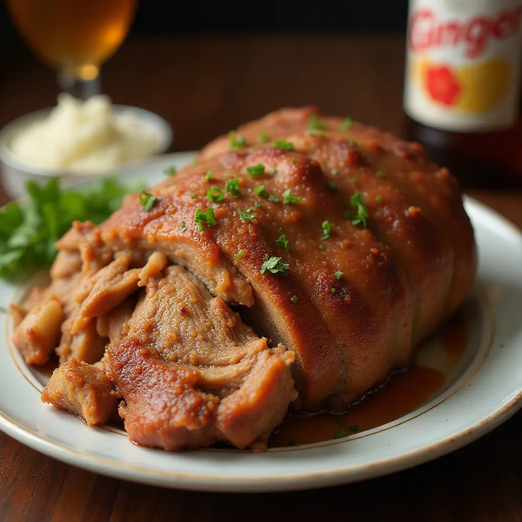 Sweet and Spicy Ginger Beer Pulled Pork