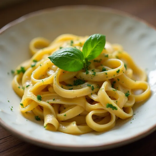 Fettuccine with Garlic Herb Butter