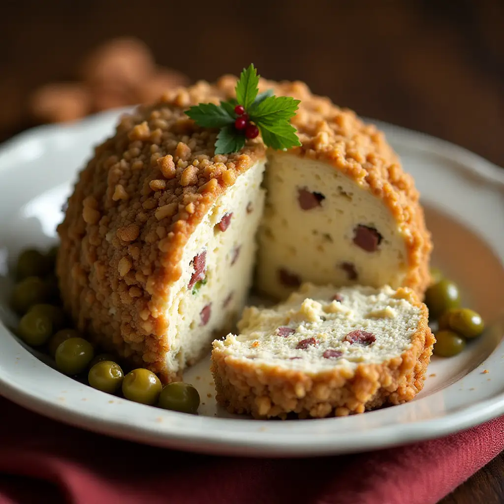 Traditional Christmas Cheese Ball