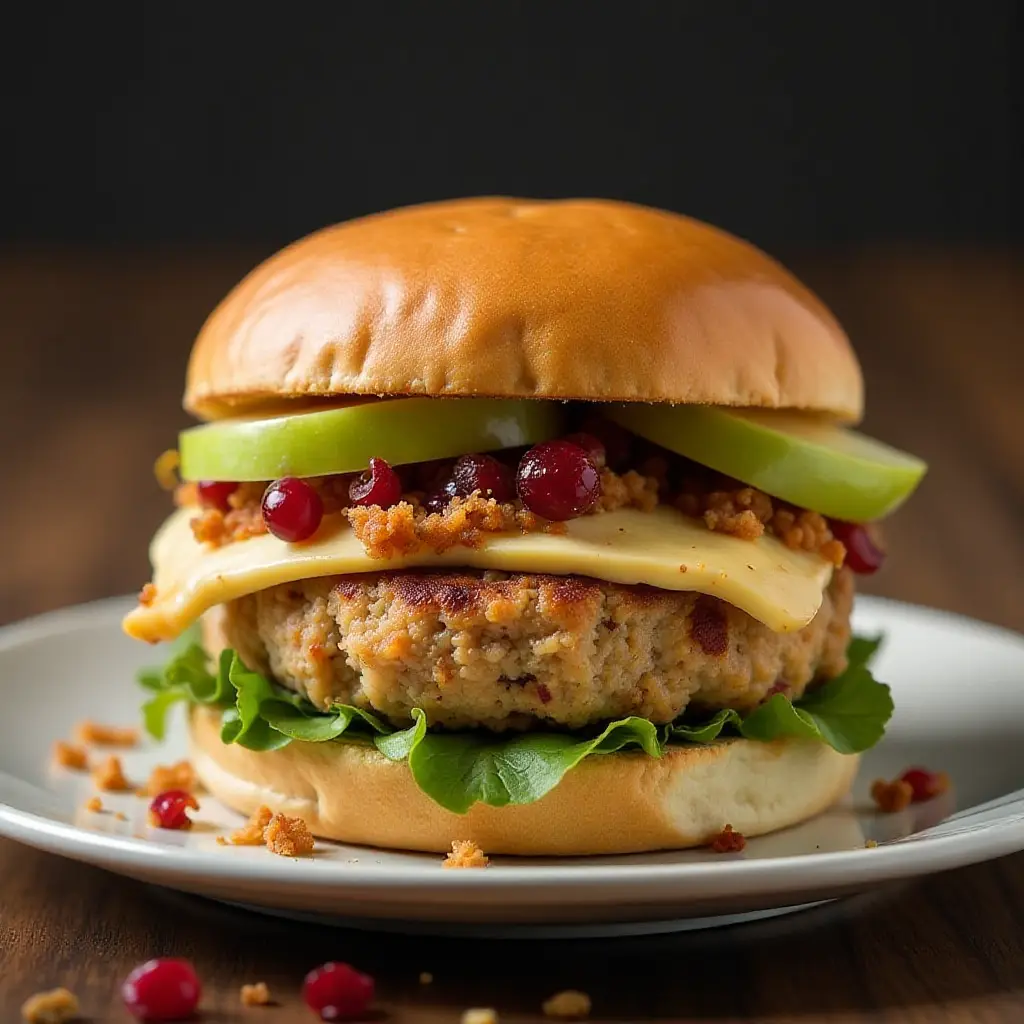 Ultimate Thanksgiving Leftovers Burger