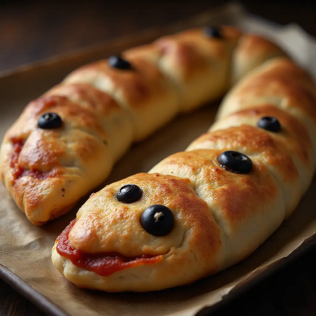 Spooky Calzone Snake