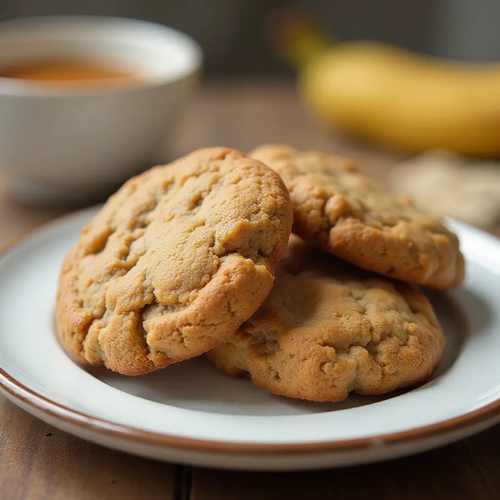 Clean Banana Oat Cookies