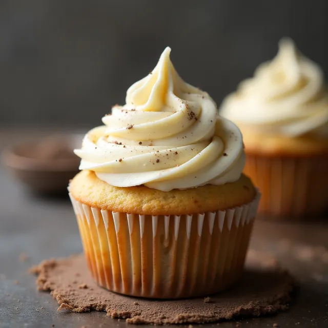Vanilla Bean Cupcakes with Espresso Frosting