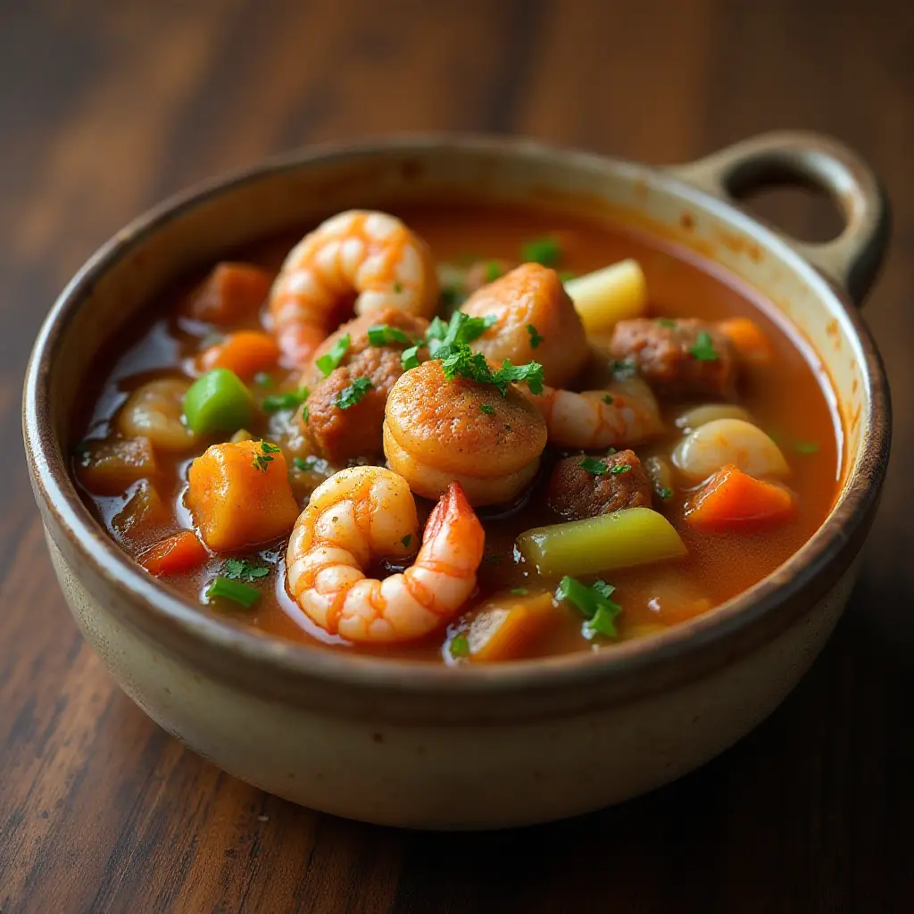 Easy Sausage and Shrimp Gumbo