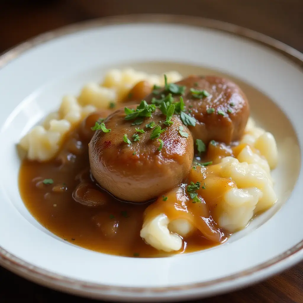 Onion Gravy for British Bangers and Mash