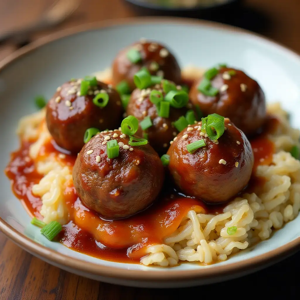 Korean Barbecue-Style Meatballs