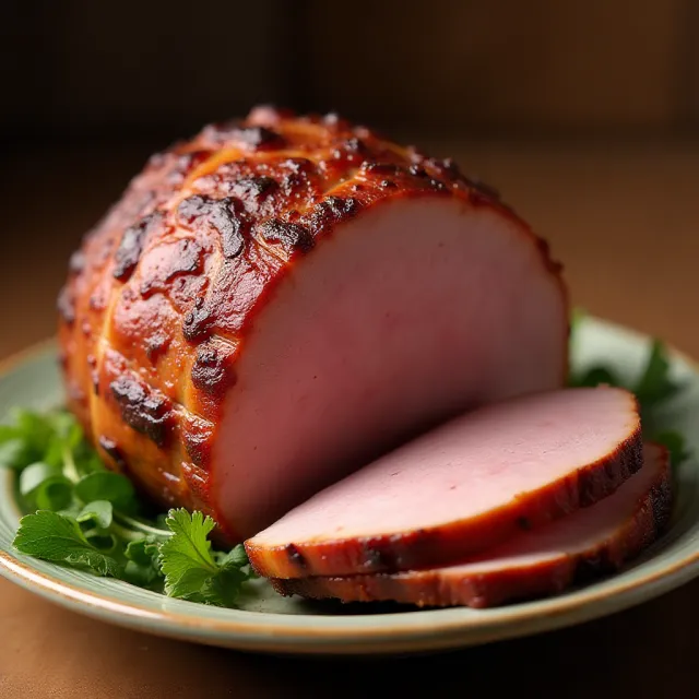 Slow-Cooked Honey-Glazed Ham
