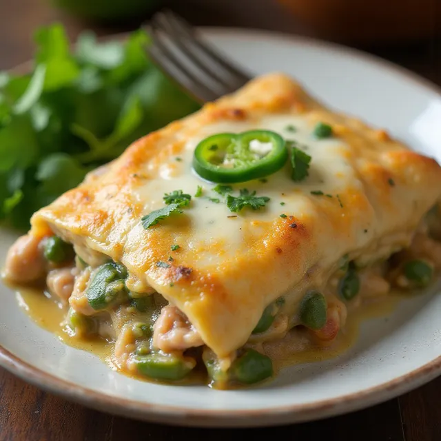 Poblano Chicken Enchilada Casserole