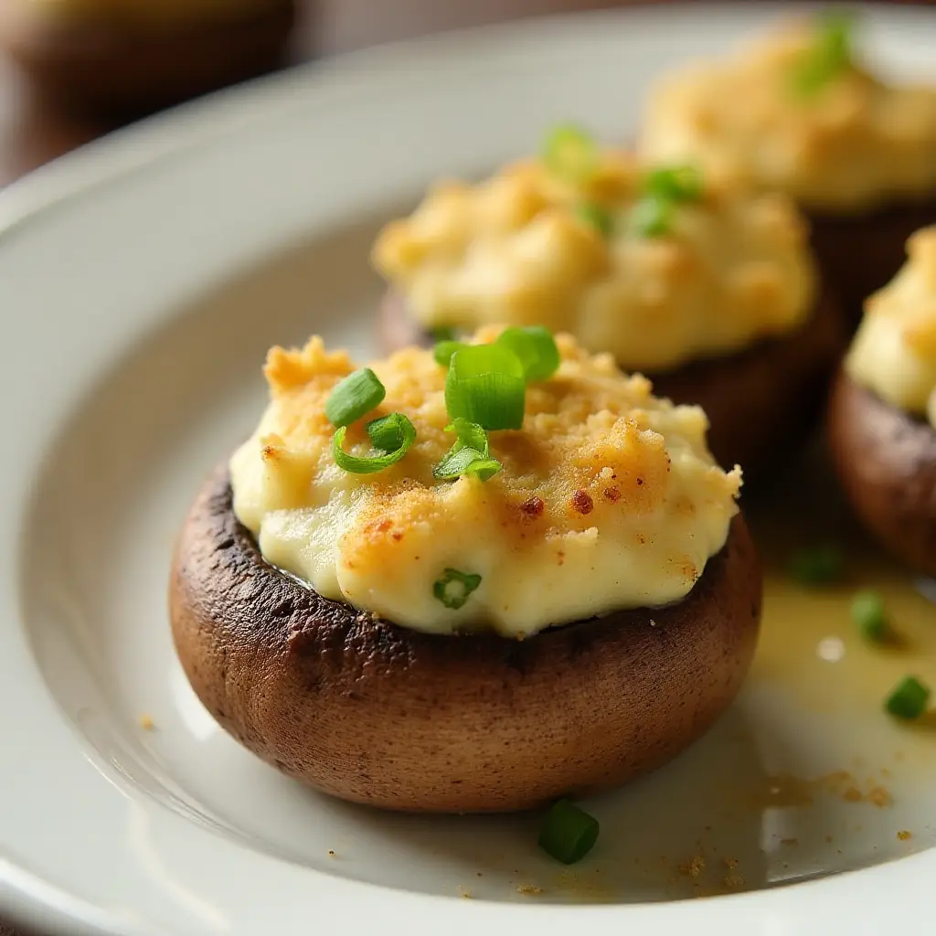Easy Vegetarian Stuffed Mushrooms