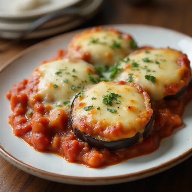 Cheesy Eggplant Parmesan Casserole